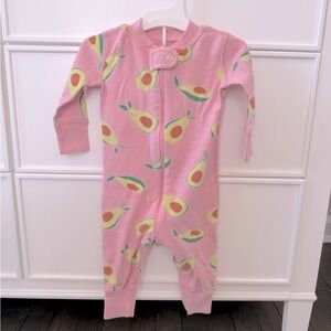 Pink Hanna Andersson Avocado Print Baby Onesie